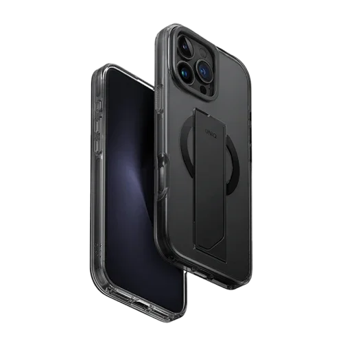 جراب UNIQ HYBRID IPHONE 16 PRO (2024) 6.9 HELDRO MAX MAGCLICK مع حامل كاميرا - بخار (دخان)