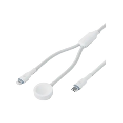 BAZIC GOCHARGE DEUCE CABLE- USB-C TO LIGHTNING WITH WATCH CHARGER 1.8M- WHITE - GulfStore.com