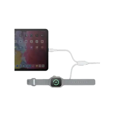 BAZIC GOCHARGE DEUCE CABLE- USB-C TO LIGHTNING WITH WATCH CHARGER 1.8M- WHITE - GulfStore.com