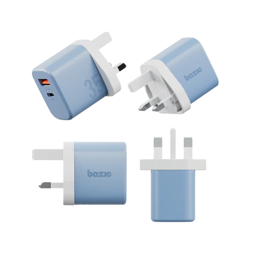 BAZIC GOPORT VELOX BUNDLE- 1C1A CHARGER 35W(UK) WITH WEAVE CABLE - BUBBLEGUM