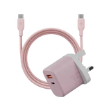 BAZIC GOPORT VELOX BUNDLE- 1C1A CHARGER 35W(UK) WITH WEAVE CABLE - PEACH - GulfStore.com