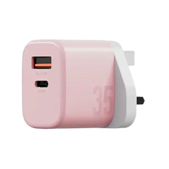 BAZIC GOPORT VELOX BUNDLE- 1C1A CHARGER 35W(UK) WITH WEAVE CABLE - PEACH - GulfStore.com