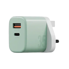 BAZIC GOPORT VELOX BUNDLE- 1C1A CHARGER 35W(UK) WITH WEAVE CABLE - PISTACHIO - GulfStore.com