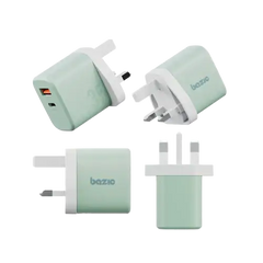 BAZIC GOPORT VELOX BUNDLE- 1C1A CHARGER 35W(UK) WITH WEAVE CABLE - PISTACHIO - GulfStore.com