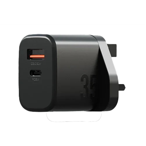 BAZIC GOPORT VELOX BUNDLE- 1C1A CHARGER 35W(UK) WITH WEAVE CABLE - TRUFFLE