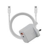 BAZIC GOPORT VELOX BUNDLE- 1C1A CHARGER 35W(UK) WITH WEAVE CABLE - VANILLA