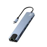 PW-TCHUB714 , Pawa 7In1 USB-C HUB With 4K HDMI 100W
