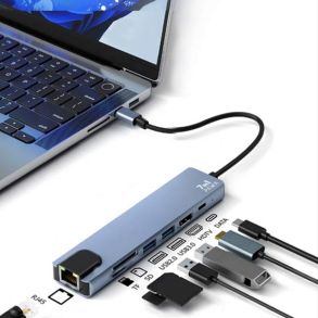 PW-TCHUB714 , Pawa 7In1 USB-C HUB With 4K HDMI 100W