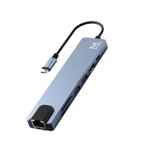 PW-TCHUB714 , Pawa 7In1 USB-C HUB With 4K HDMI 100W