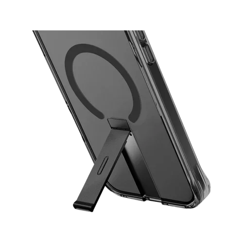 UNIQ HYBRID IPHONE 16 PRO (2024) 6.9 MAGCLICK CHARGING ELEVA مع حامل عمودي - كربون (أسود)
