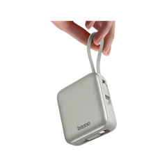 BAZIC GOPOWER FUSION MINI 10K, 3IN1 10000MAH POWERBANK WITH BUILT-IN USB-C AND LIGHTNING CABLE - PEBBLE - GulfStore.com