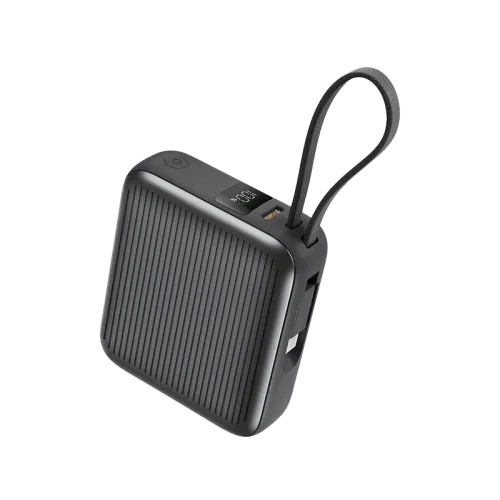 Energea Integra Mini 35 Power Bank 10000mAh With Build in USB-C Cable & Display - Gunmetal