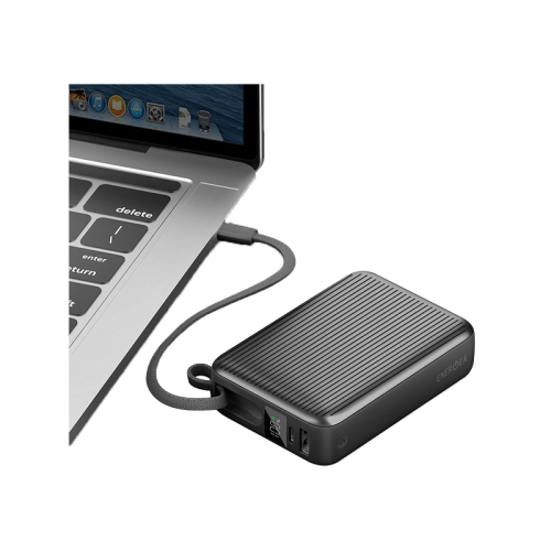 Energea Integra Ultra 45 Power Bank 20000mAh With Build in USB-C Cable & Display - Gunmetal