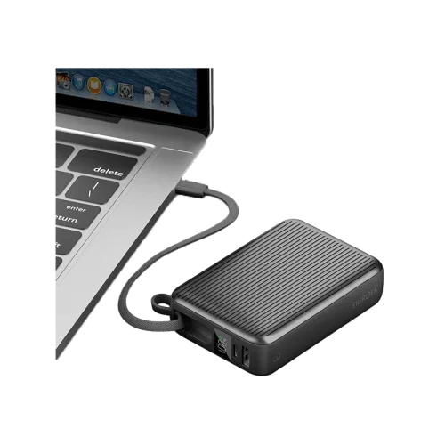 Energea Integra Ultra 45 Power Bank 20000mAh With Build in USB-C Cable & Display - Gunmetal