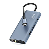 Pawa 10 IN 1 USB-C Hub With HDTV & VGA 100W Usb 3.0*2 +CDATA+HDMI+PD+LAN+SD+TF (PW-TCHUB101) - GulfStore.com