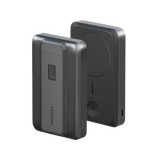 MP-PRO35S-GUN | ENERGEA Magpac Pro 35S | 10000Mah Semi Solid State Qi2 Power Bank With Built-In Cable And Stand PD35W | Gun/Blk