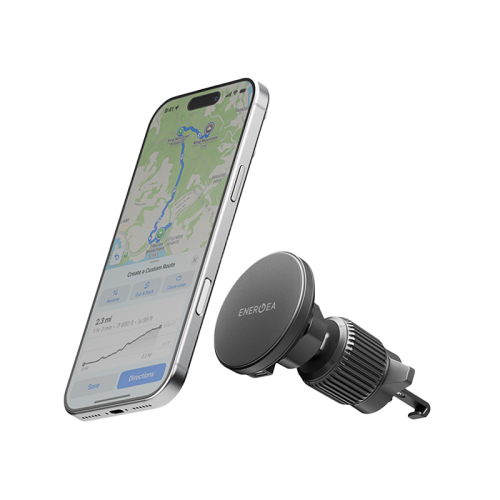 MAG-DRVKIT-GUN | ENERGEA Magdrive Kit | Wireless Car Charger | Windscreen/Airvent With 30W Charger | Gunmetal - GulfStore.com