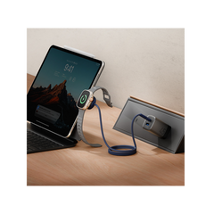 CBL-FLDWATCH-PNK | ENERGEA Flow | Duo Watch 2-In-1 C To C + Watch Cable | 480Mbps | 60W | 1.5M | Pink - GulfStore.com