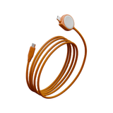 CBL-FLDWATCH-ORG | ENERGEA Flow | كابل ساعة مزدوج 2 في 1 من C إلى C + | 480 ميجابت في الثانية | 60 واط | 1.5 متر | برتقالي