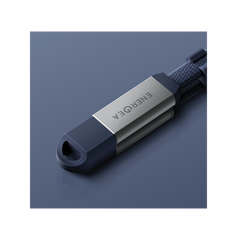 CBL-SHTHTRV-BLU120 | ENERGEA Sheath Travel | 2-In-1 USB-C To USB-C + USB-A 480 Mbps With 60W | Cable | 1.2M | Blue - GulfStore.com