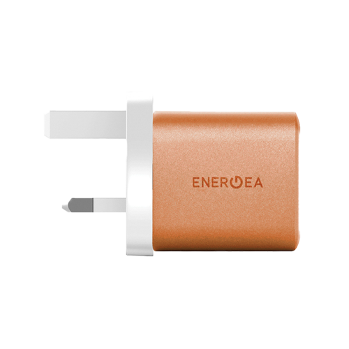 CHR-AC-GAN35ORGUK | ENERGEA Ampcharge | 1-Port USB-C & 1-Port USB-A Gan 35W Wall Charger | Orange - GulfStore.com