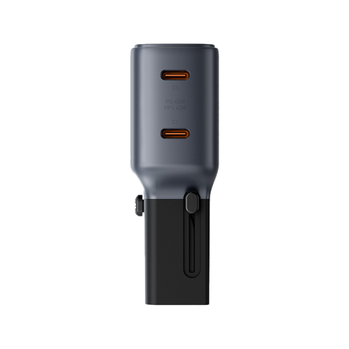 TGA-35-GUN | ENERGEA Travelgo 1-Port USB-C & USB-A 35W Pd Travel Adapter | Gunmetal Black - GulfStore.com