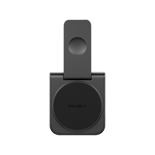 MAG-DUO-GUN | ENERGEA Magcube | 2 In 1 Foldable Magsafe Fast Wireless Charger | Gunmetal - GulfStore.com
