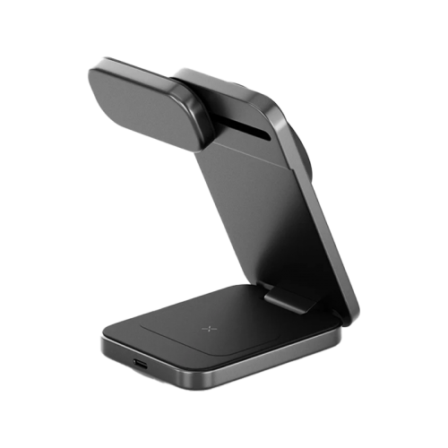 MAG-TRIO-GUN | ENERGEA Magtrio | 3-In-1 Foldable Magnetic Fast Wireless Charger | Gunmetal Eol - GulfStore.com