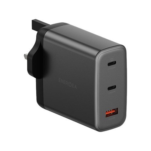 CHR-AC24-GAN100UK | ENERGEA Ampcharge Gan100 | 2C1A PD/PPS/SCP/QC 3.0/QC/FCP/ Wall Charger | 100W | UK | Gunmetal - GulfStore.com