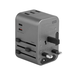 TWA35-GUN | ENERGEA Travelworld Adapter 35 | 3A2C 35.5W | Gunmetal - GulfStore.com