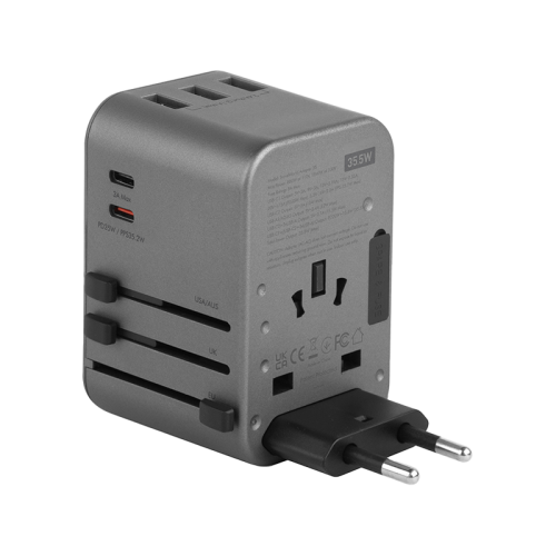 TWA35-GUN | ENERGEA Travelworld Adapter 35 | 3A2C 35.5W | Gunmetal - GulfStore.com