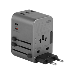 TWA35-GUN | ENERGEA Travelworld Adapter 35 | 3A2C 35.5W | Gunmetal - GulfStore.com