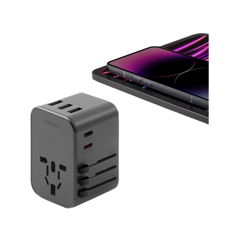 TWA35-GUN | ENERGEA Travelworld Adapter 35 | 3A2C 35.5W | Gunmetal - GulfStore.com