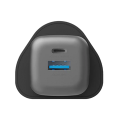 CHR-ACMINI-45UK | ENERGEA Ampcharge | Mini 45 PD/PDS/Qc3.0 Gan Wall Charger | 45W ( UK ) | Gunmetal - GulfStore.com