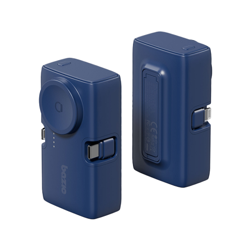 GPW-KODA-NVY | بازيك جو باور كودا | شاحن متنقل 2 في 1 قابل للطي بسعة 5000 مللي أمبير بمنفذ USB-C / لايتنينج مع شاحن ساعة أبل | أزرق توتي