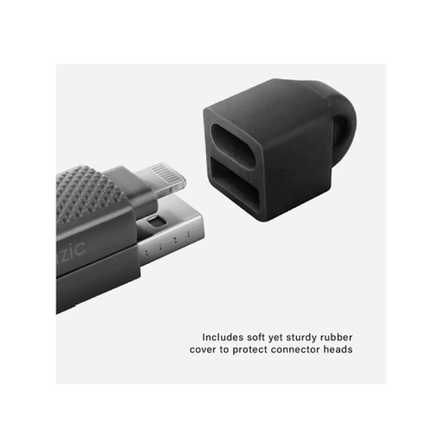 CBL-GC4N1-BLK015 | إنيرجيا بازيك غوتشارج ألوكابل | كابل شحن ألومنيوم 4 في 1 شحن سريع PD | 15 سم | أسود