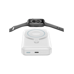 GPW-10K-WHT | Bazic Gopower 10K | 10000Mah Magsafe Compatible Power Bank With Built-In Apple Watch Charger | White - GulfStore.com