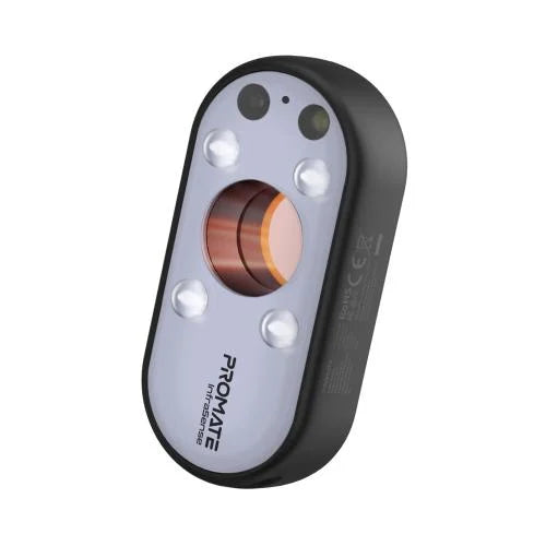 Promate InfraSense Portable Hidden Camera Detector with Infrared Lens Detection, Red Light Scanner, 80dB Anti-Theft Alarm, Emergency Siren