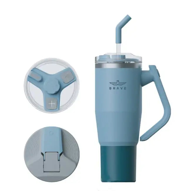 17998, BT-01NBL , Brave Temp Guard Vacuum Insulated Travel Mug – 180° Rotating Handle, 24H Cold & 12H Hot Retention, Leak-Proof Lids, 1200ml - Nave Blue - GulfStore.com