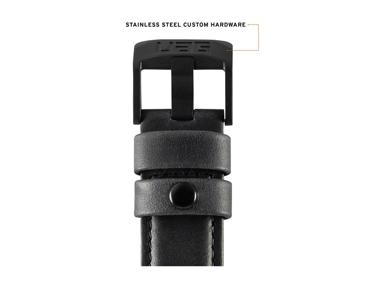 UAG Active Straps Leather Band for Apple Watch 42/44mm - Black