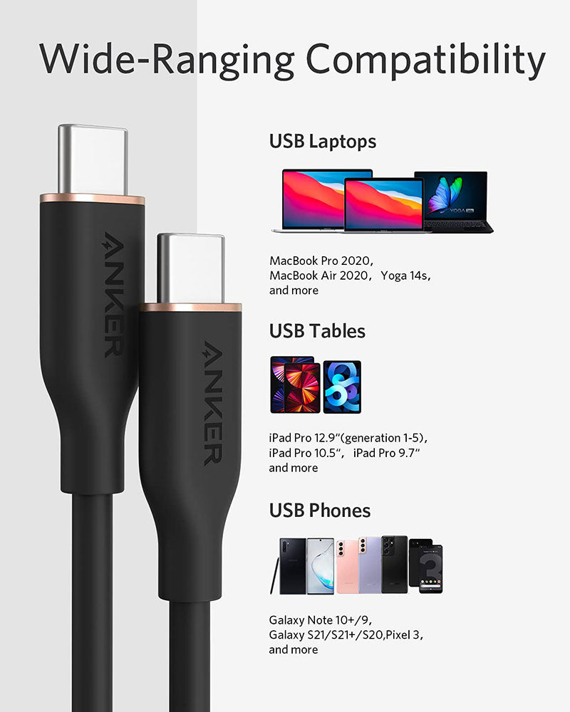 Anker PowerLine Flow USB-C to USB-C Cable 100W
