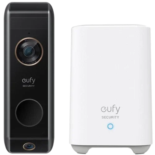 Eufy Video Doorbell Dual Camera 2K with HomeBase E8213G11 - Black