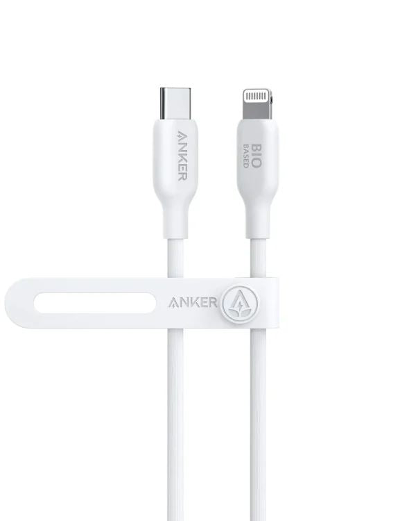 Anker 542 USB-C to Lightning Cable (Bio-Based) (0.9m/3ft) A80B1H21 - White