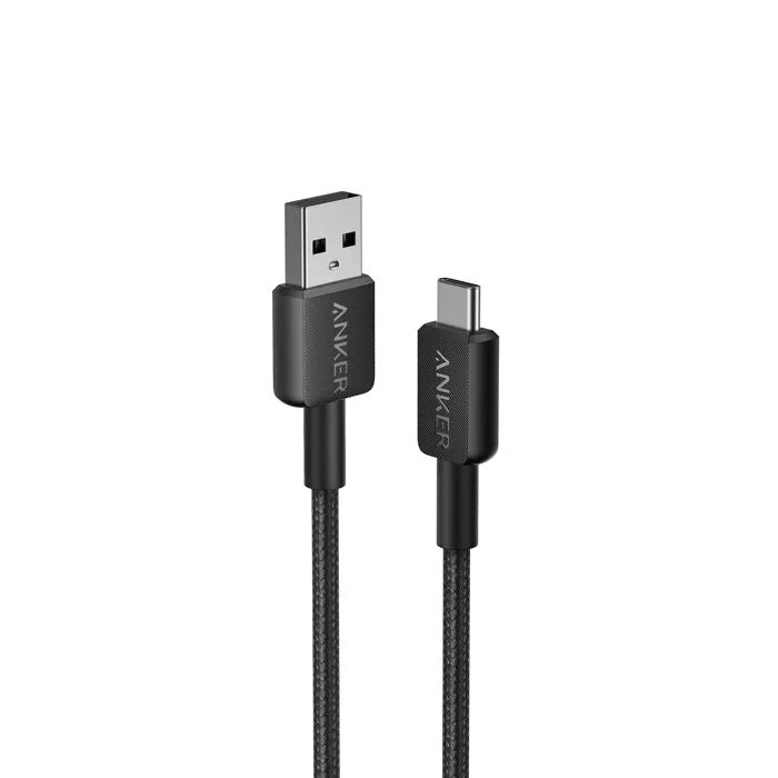 Anker 322 USB-A to USB-C Cable Braided (1.8m/6ft) A81H6H11 - Black