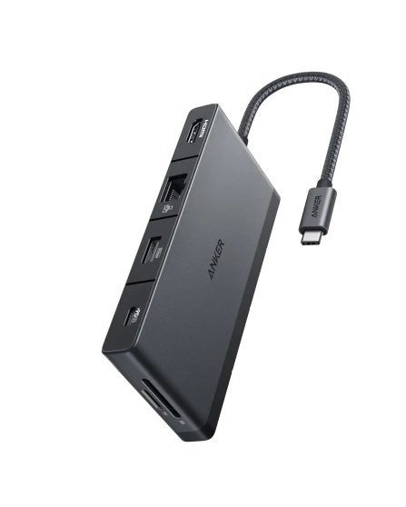 موزع USB-C A8373 Anker 552 (9 في 1، 4K HDMI) - أسود