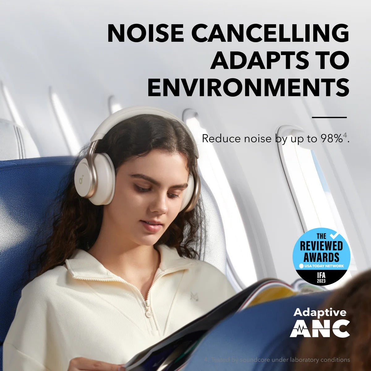 Anker Souncore Space One | Active Noise Cancelling Headphones - Latte Cream