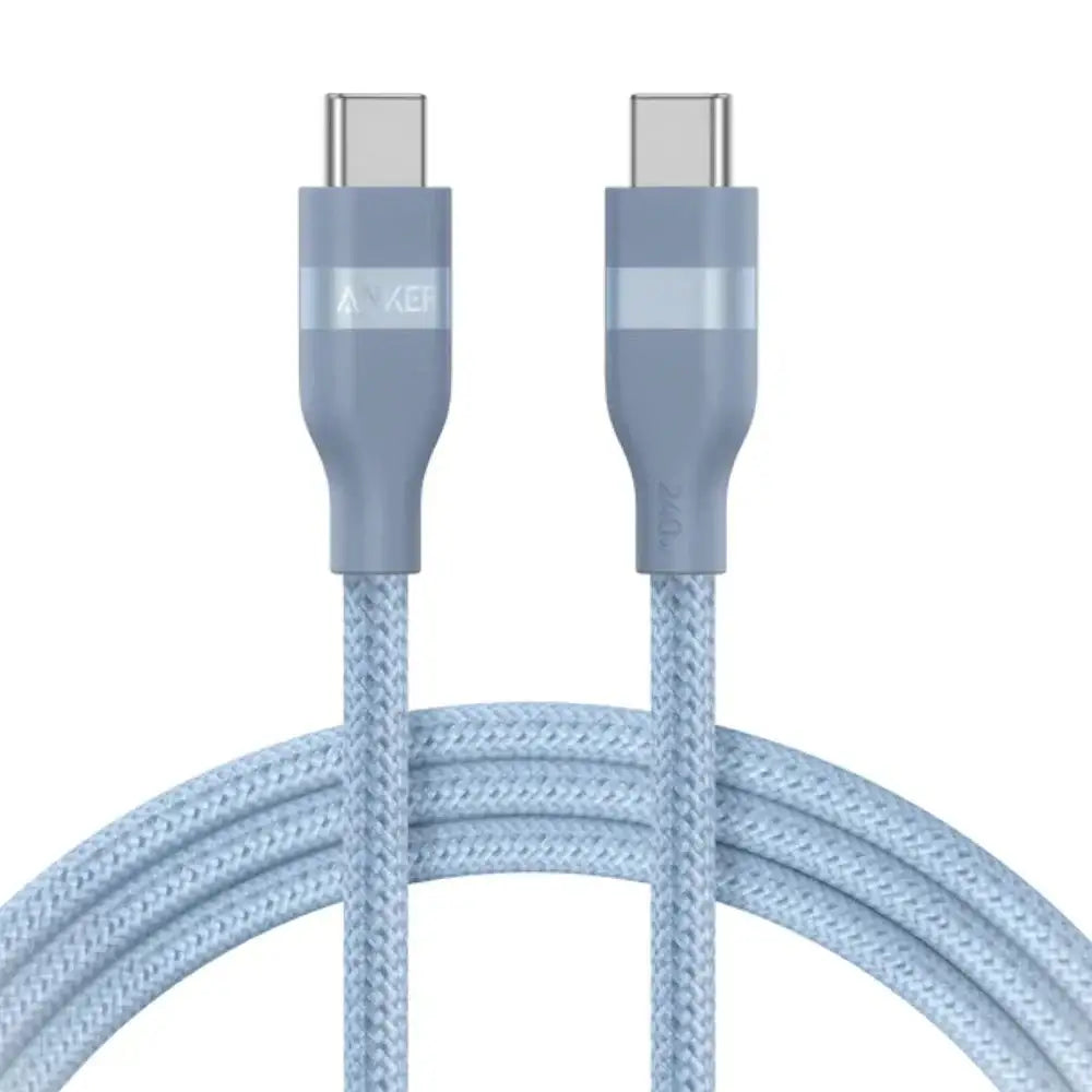 Anker USB-C to USB-C Cable 240W (Upcycled-Braided) (1.8m/6ft) (Blue) - GulfStore.com
