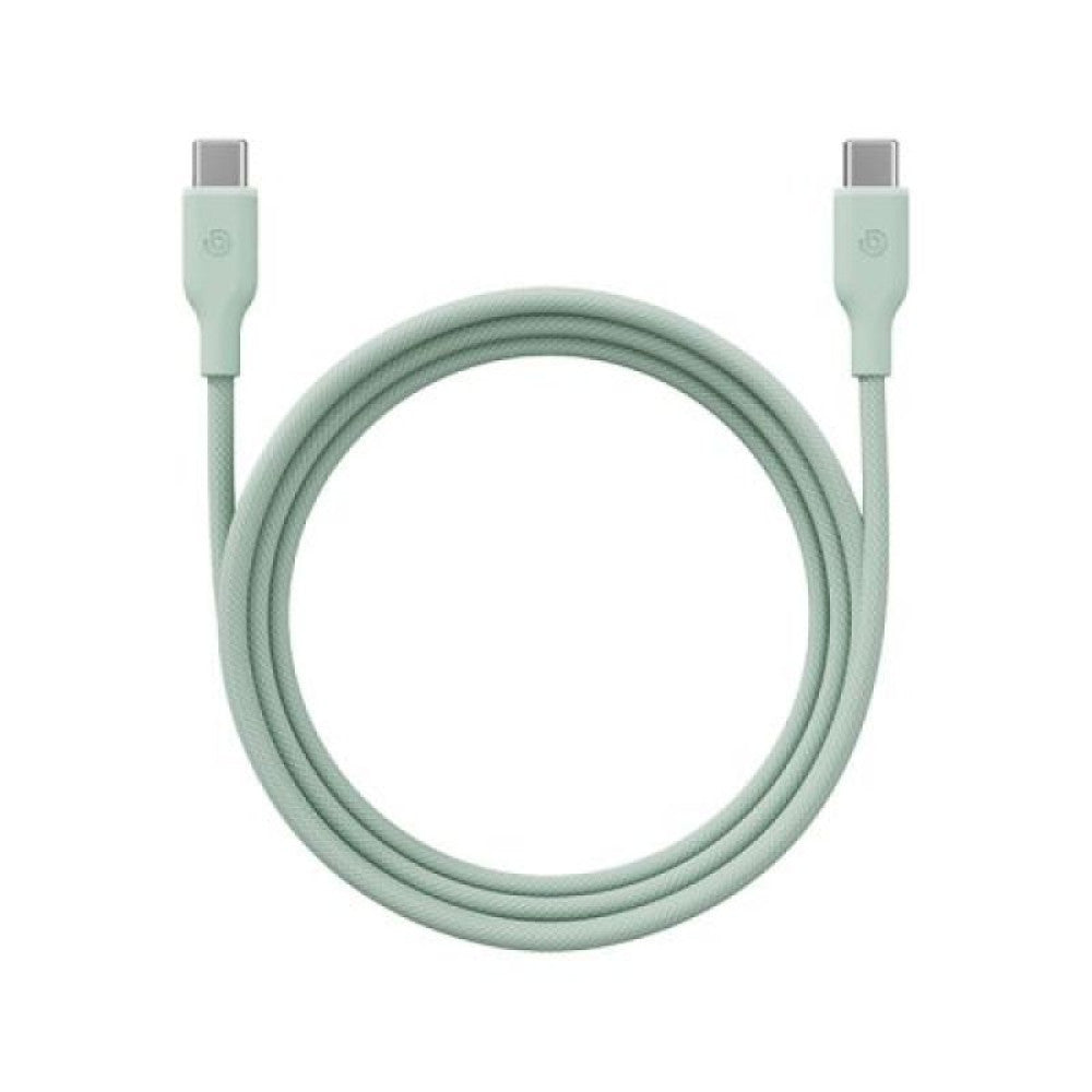 BAZIC GOCHARGE WEAVE C-C CABLE 480MBPS - 60W 1.5M - GREEN