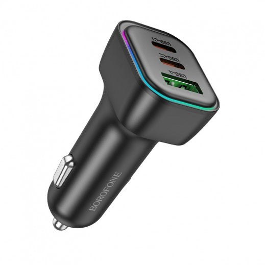 BZ28C | Borofone Trophie PD60W | 2C1A Car Charger | Black