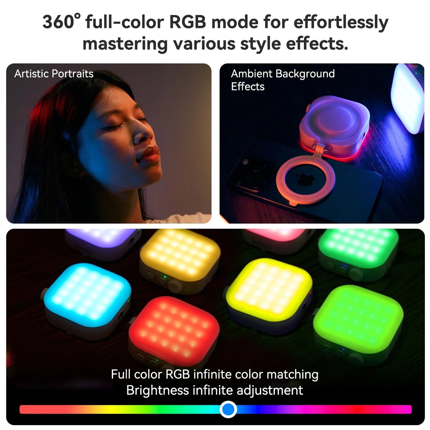 Telesin Magnetic Ice Cube Light for Phones